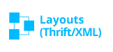 botão para layouts (thrift/XML)